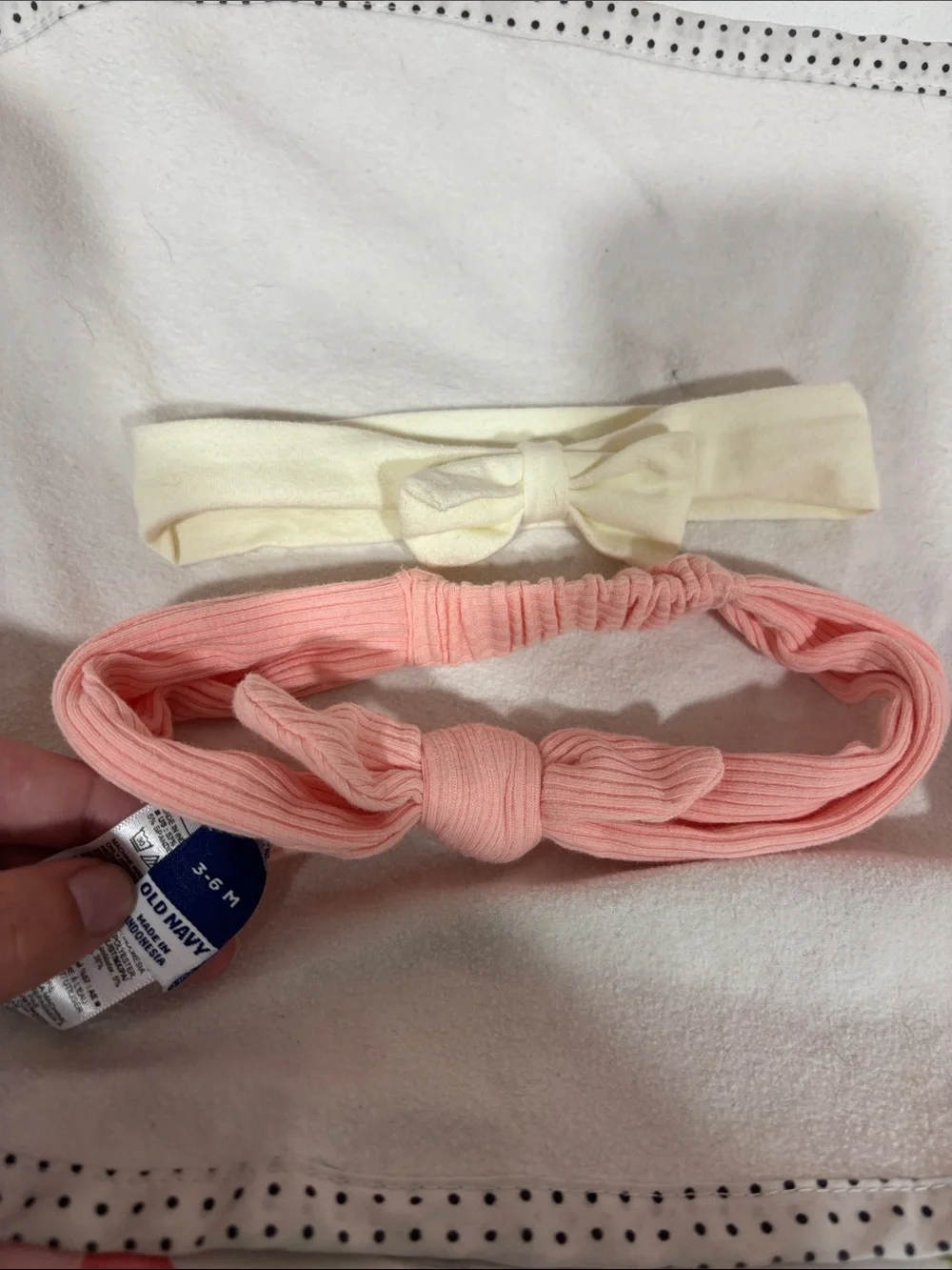 Old Navy Girls Elastic Headband Set - Light Pink & Cream